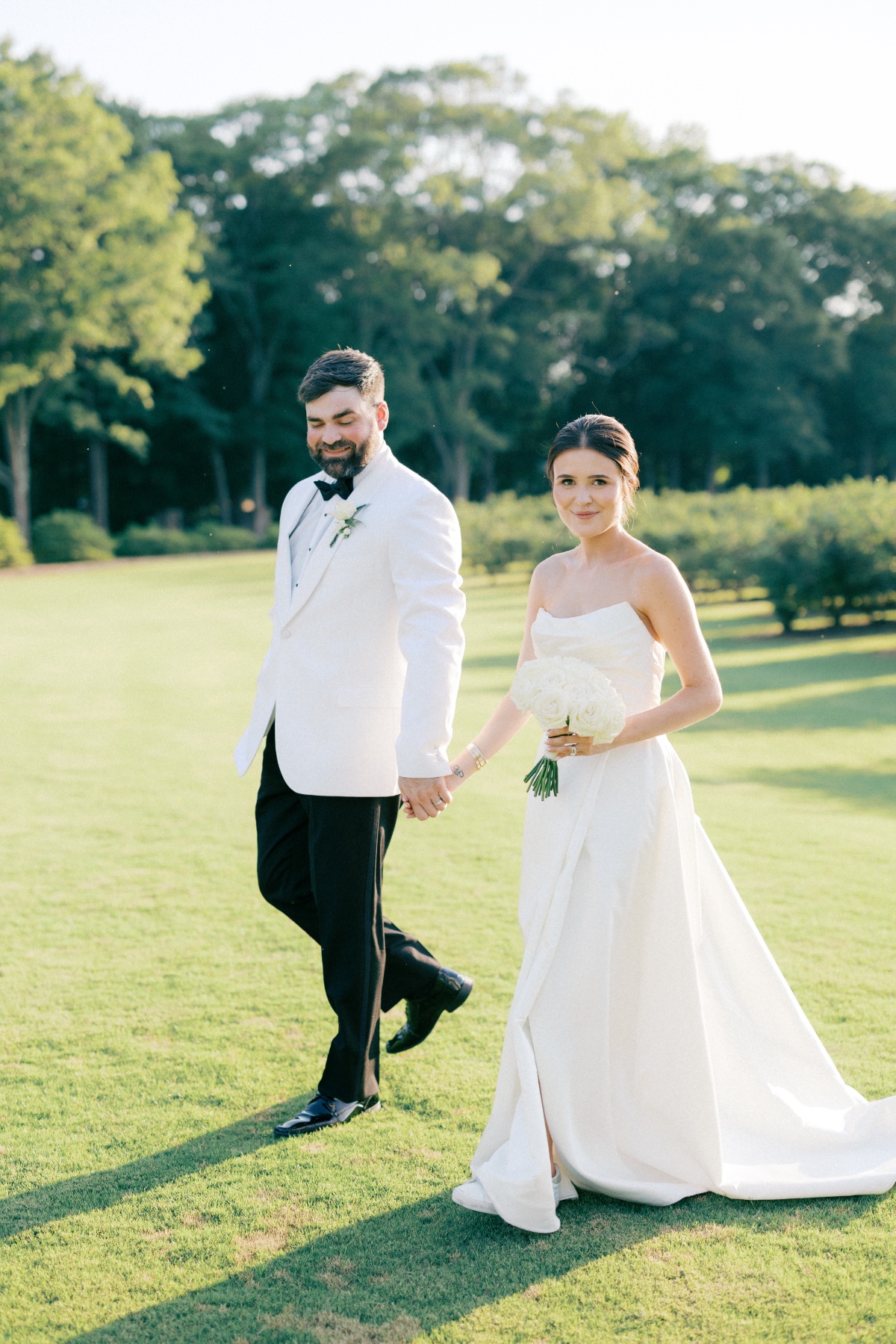 white rose bridal bouquet