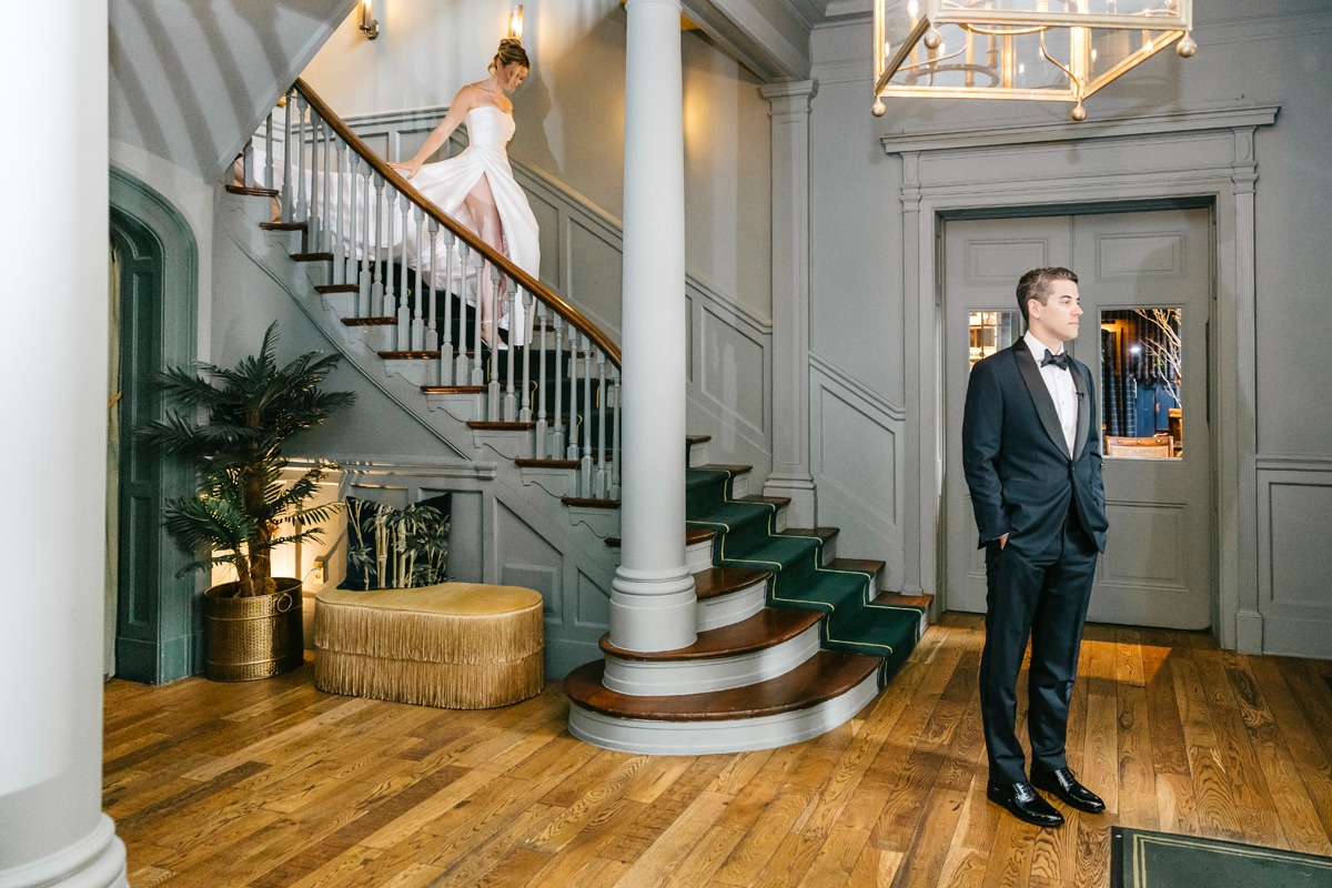 first look on staircase