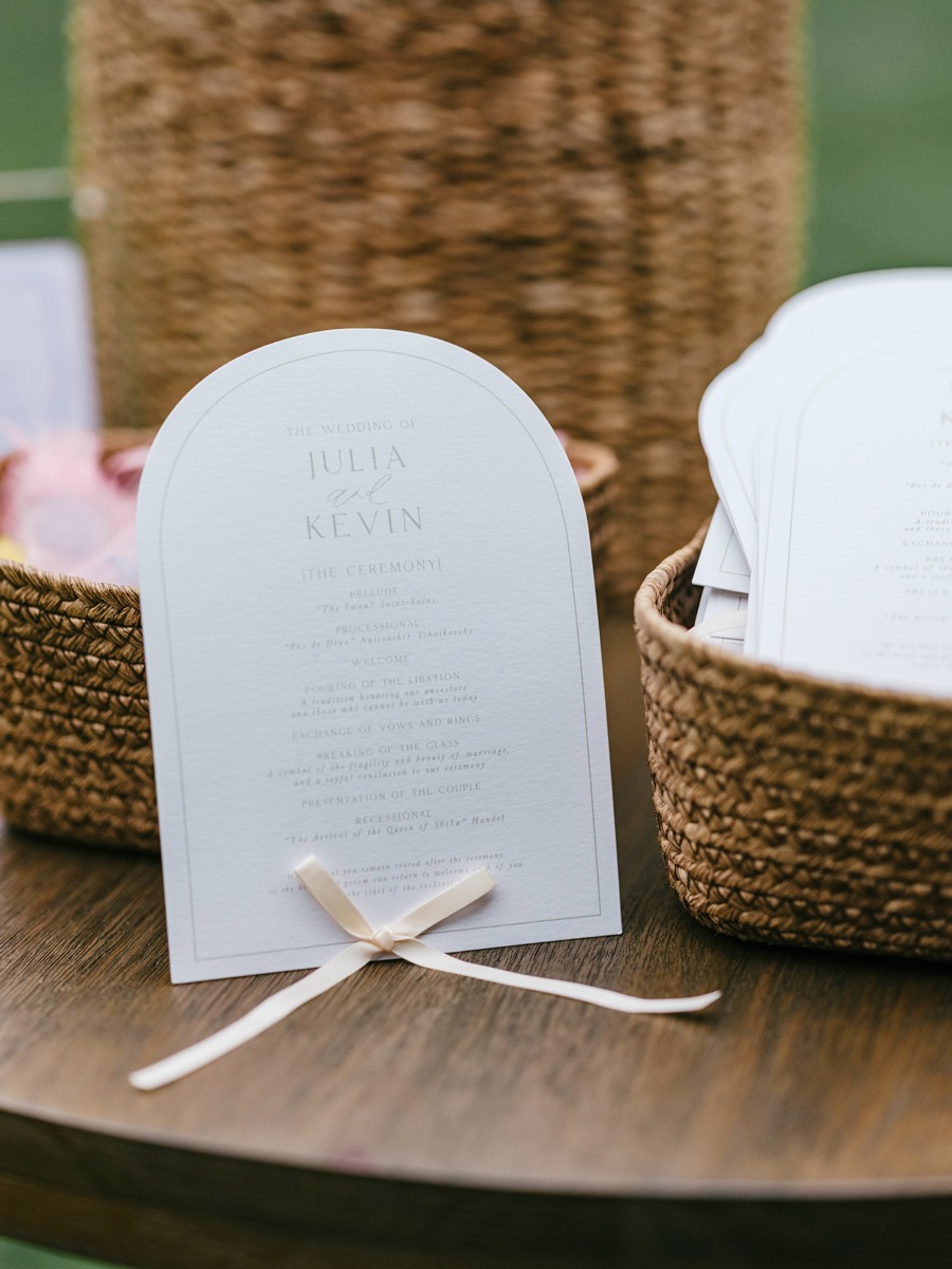 simple wedding program ideas