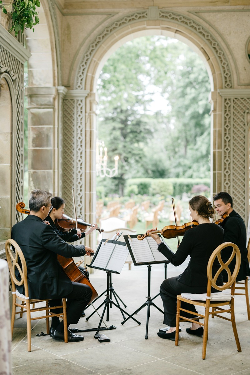 string quartet for garden wedding