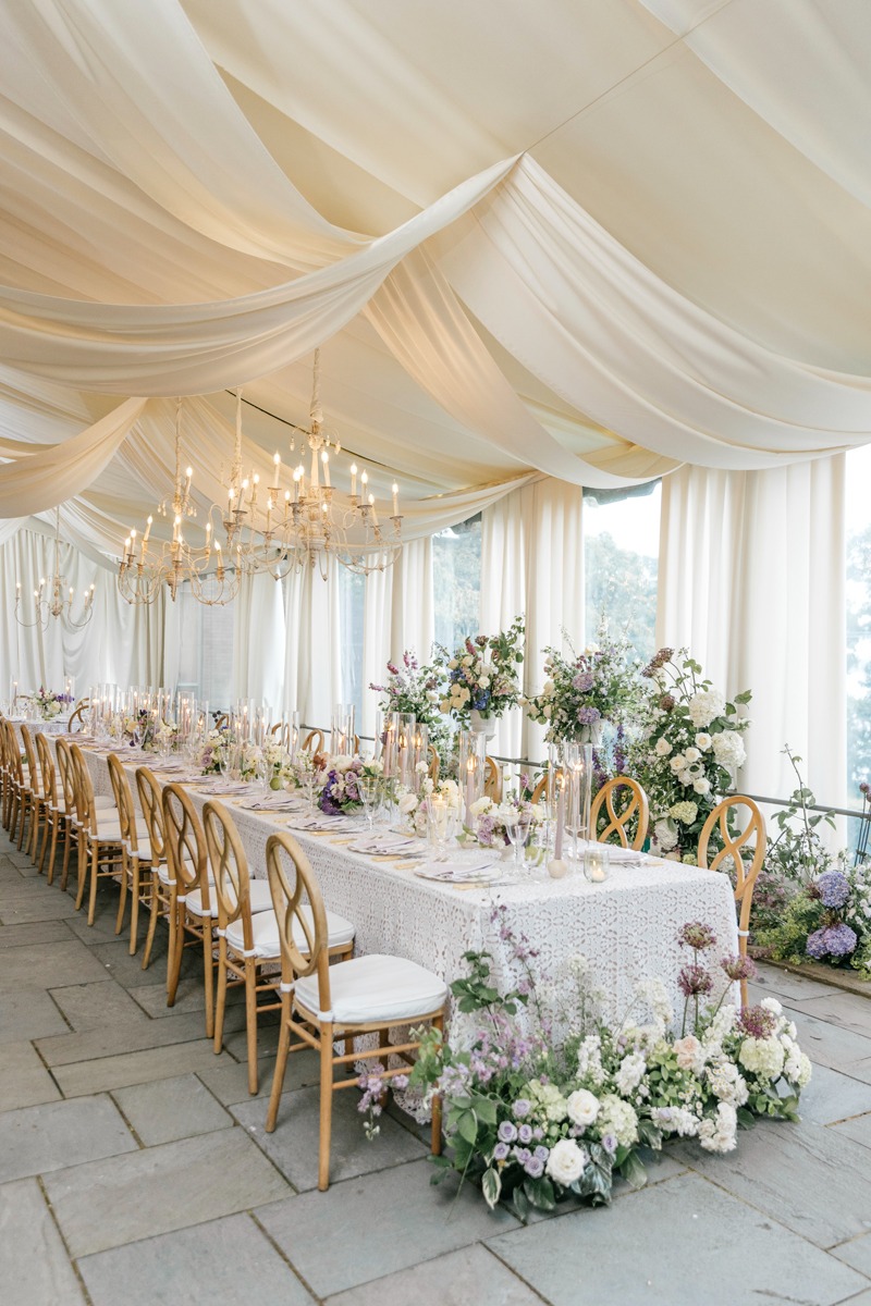 draped wedding reception ideas