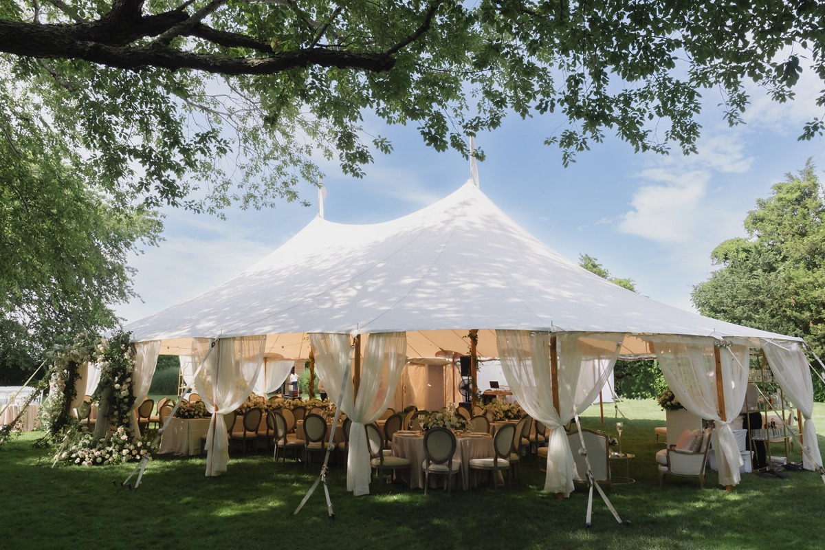 tented wedding reception