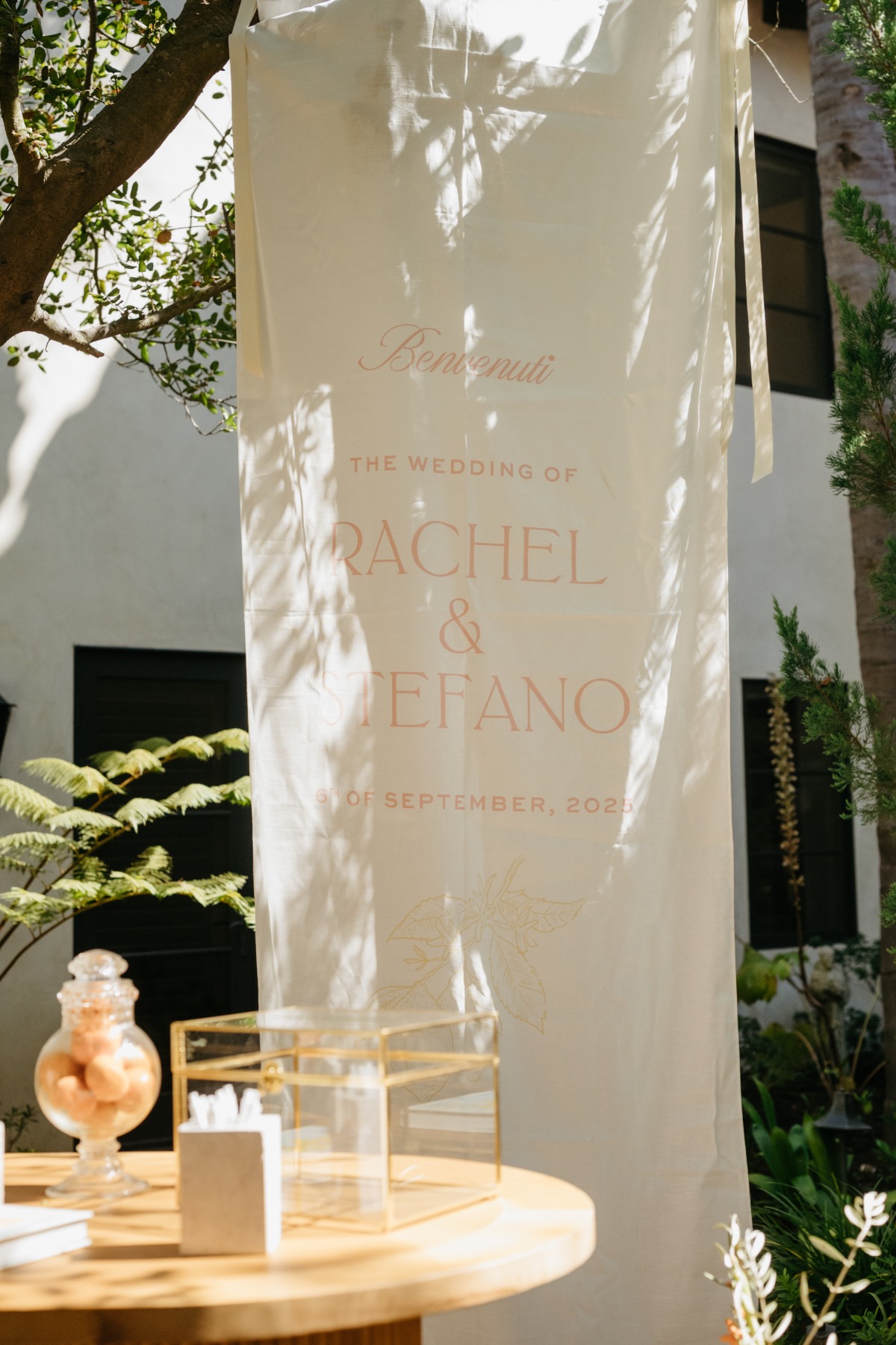 fabric wedding sign