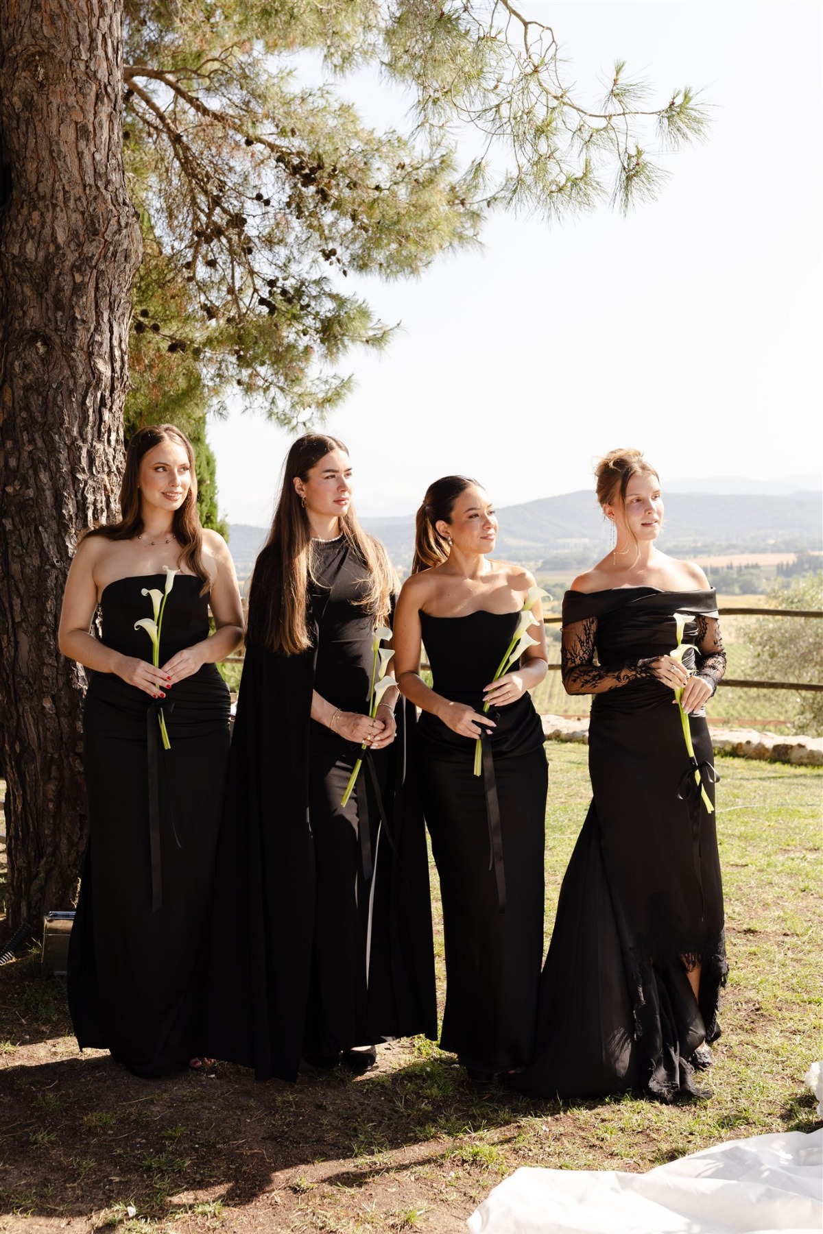 black bridesmaid dresses