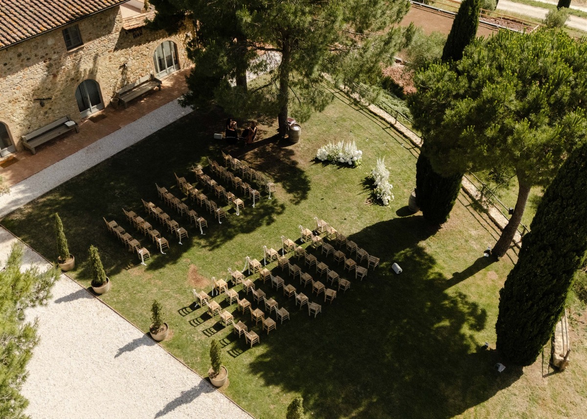 outdoor wedding ceremony layout