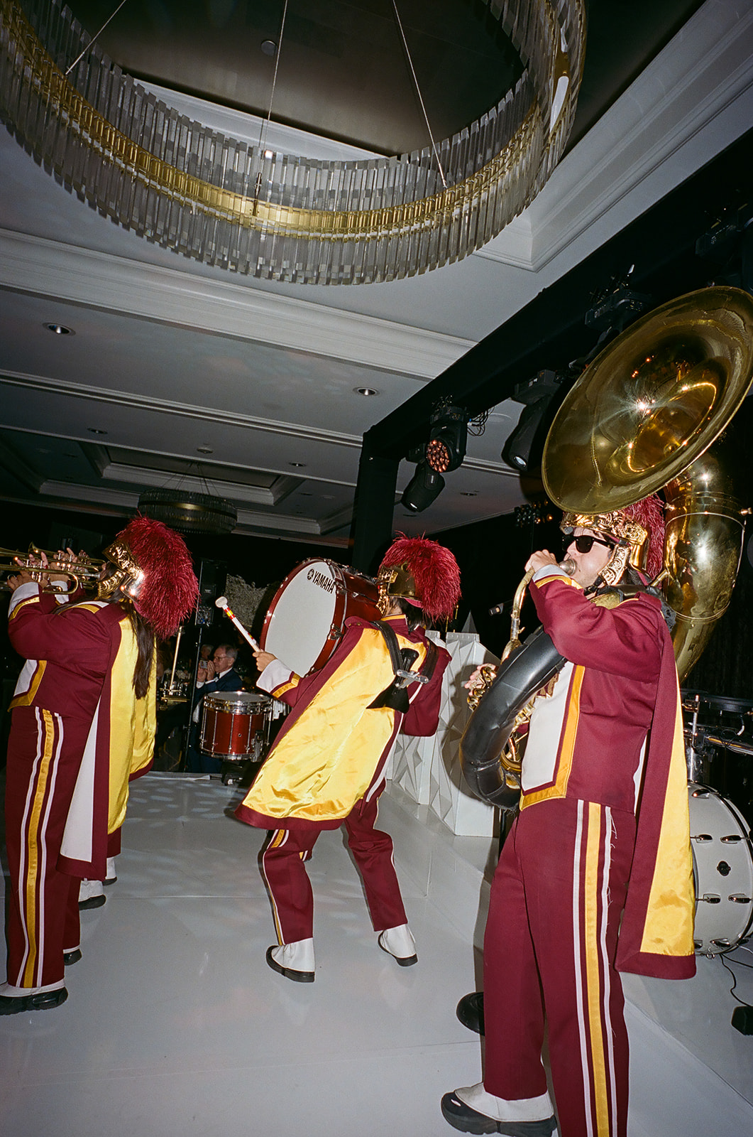 live marching band at wedding