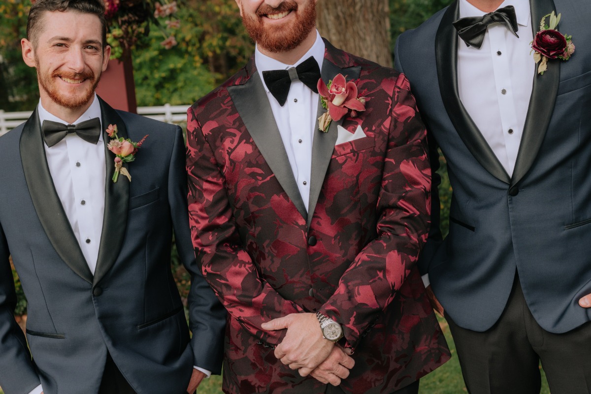 floral-patterned suit jacket