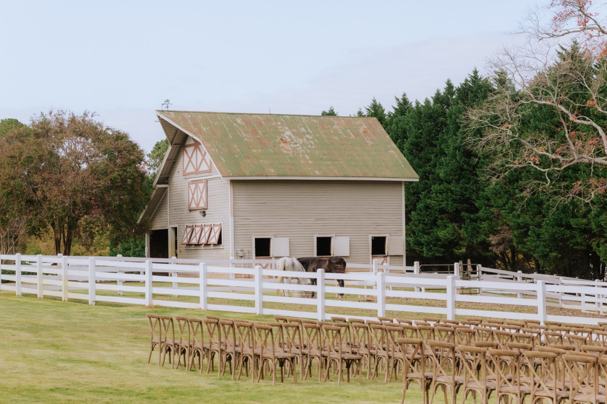 farm wedding ceremony