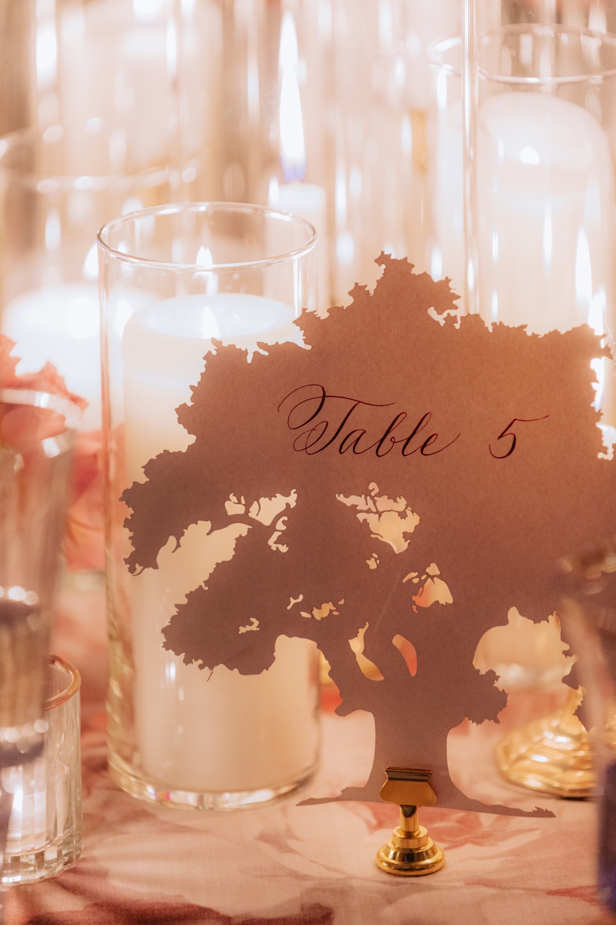 tree-inspired table numbers