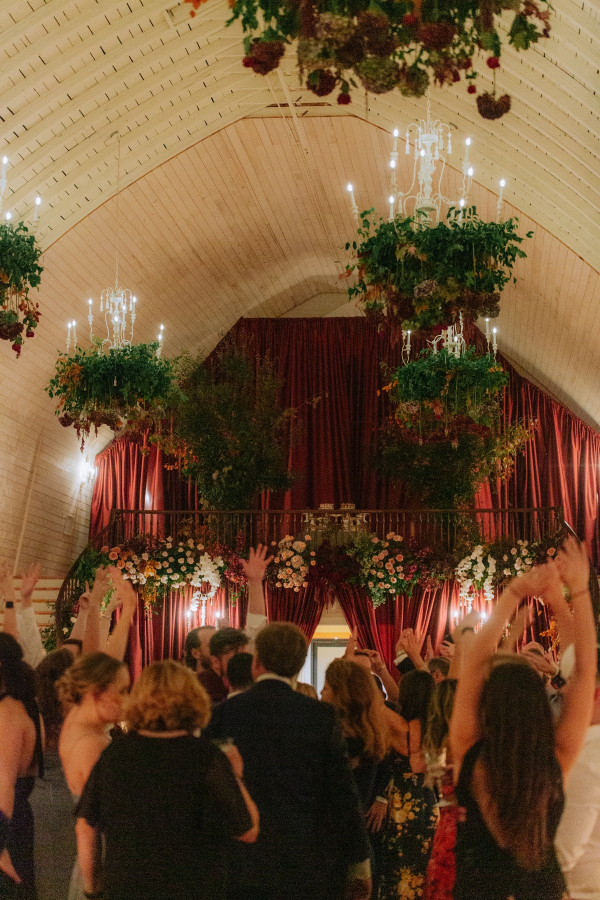 hanging greenery chandelier installations