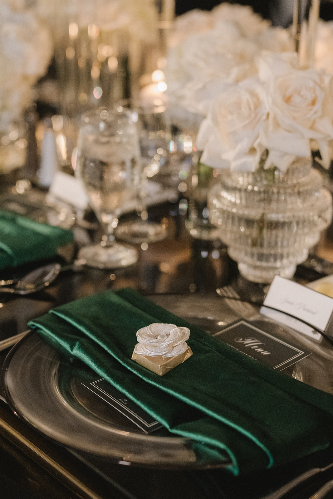 green and white wedding