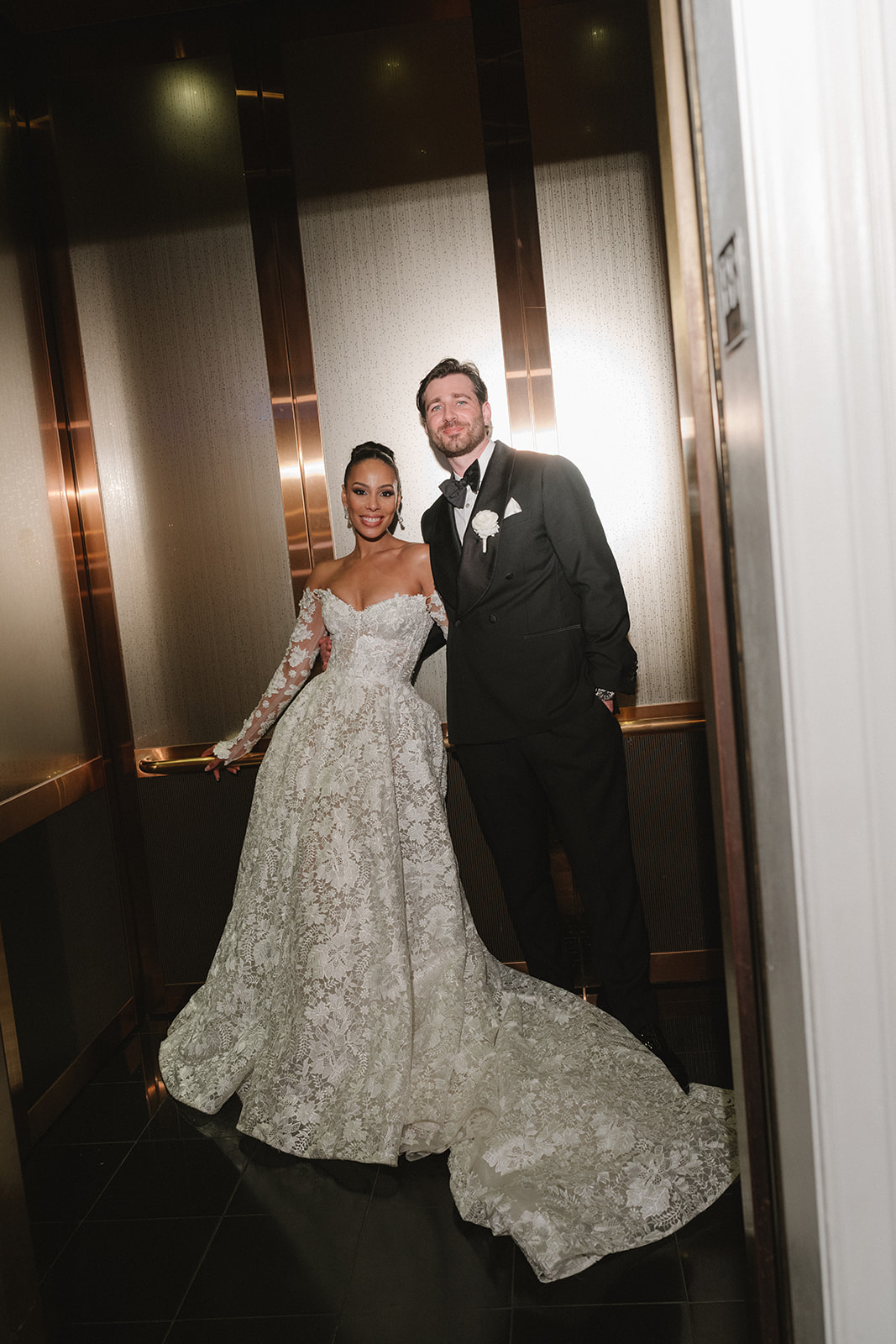 elevator editorial for wedding