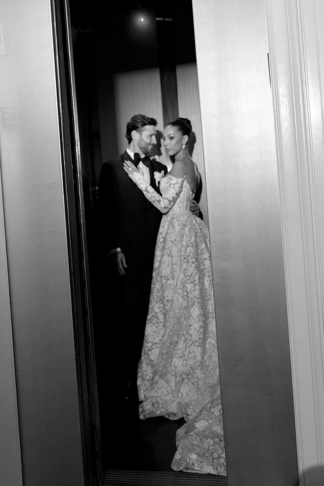 black and white wedding photography