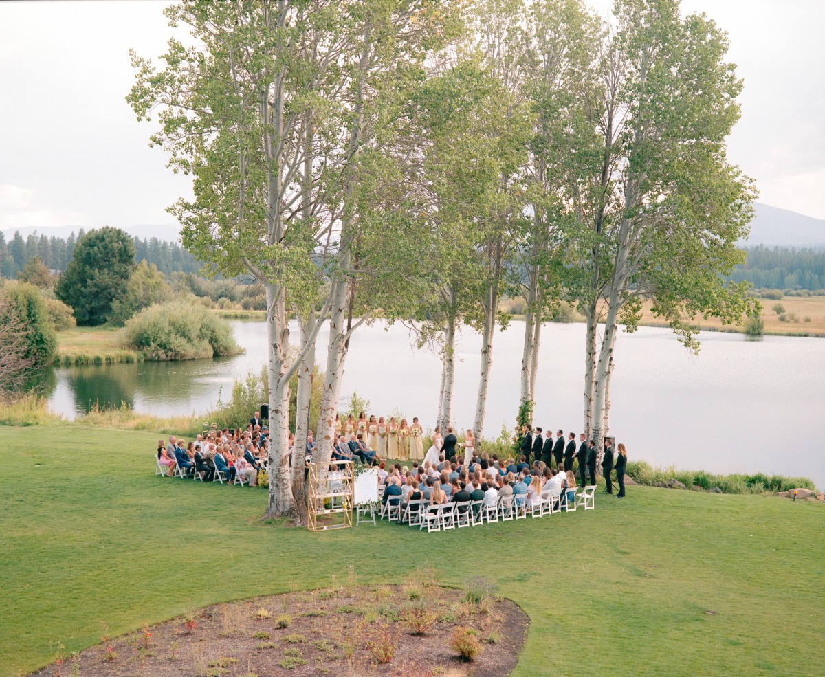 lakefront wedding ceremony