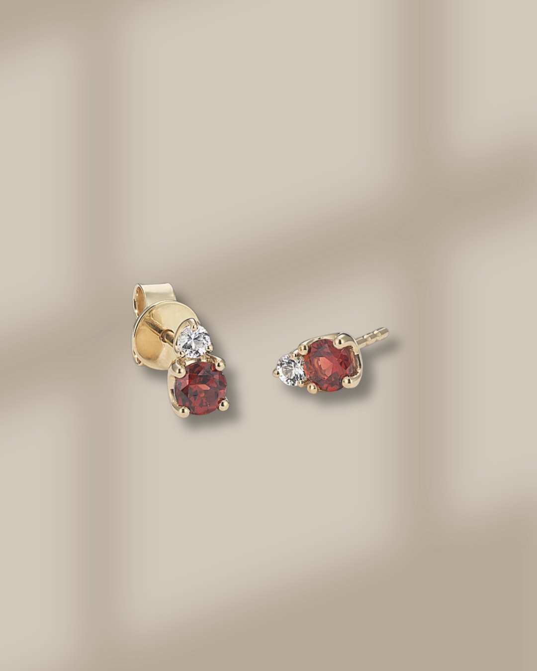 toi et moi studs with birthstones from shane co