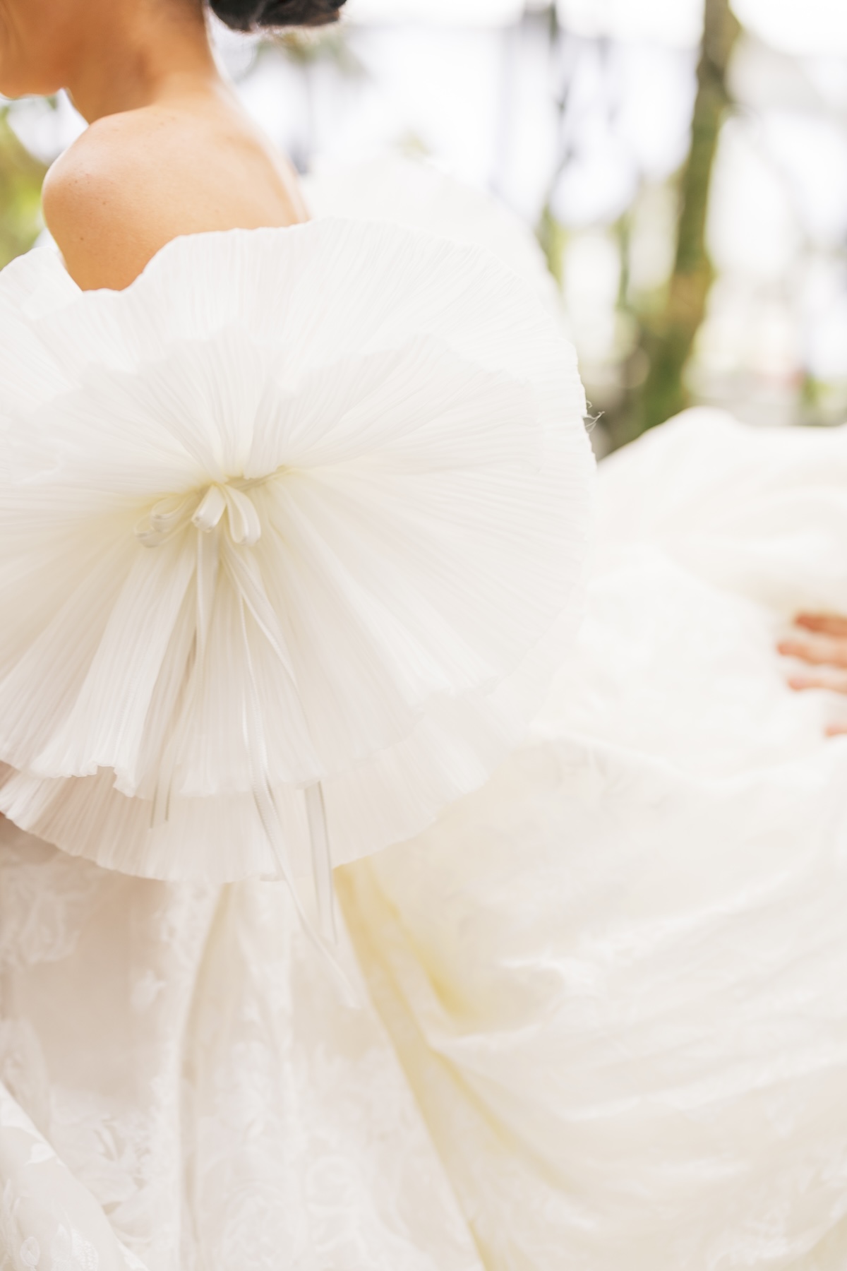 voluminous wedding gown