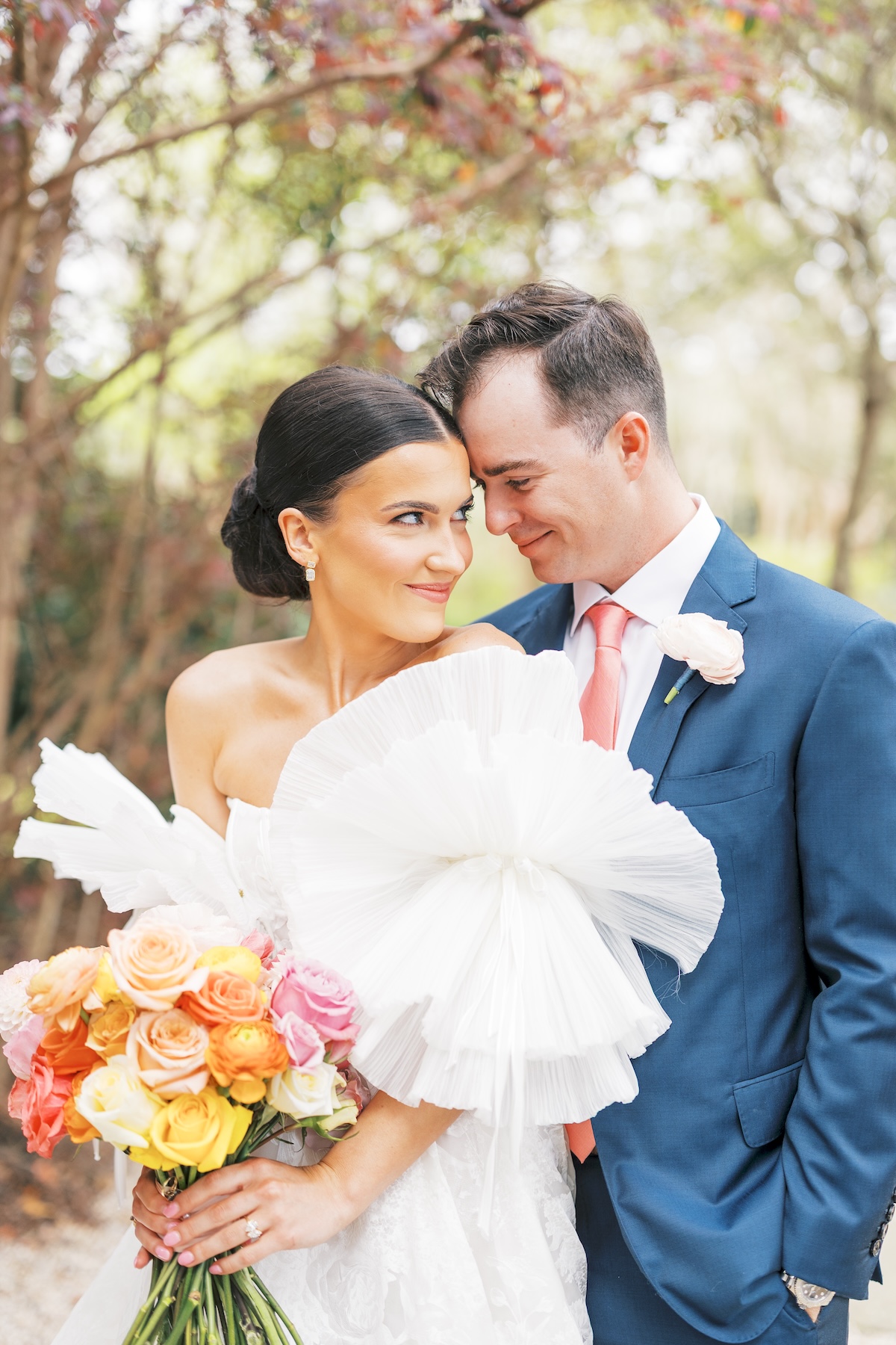 sculptural wedding gown