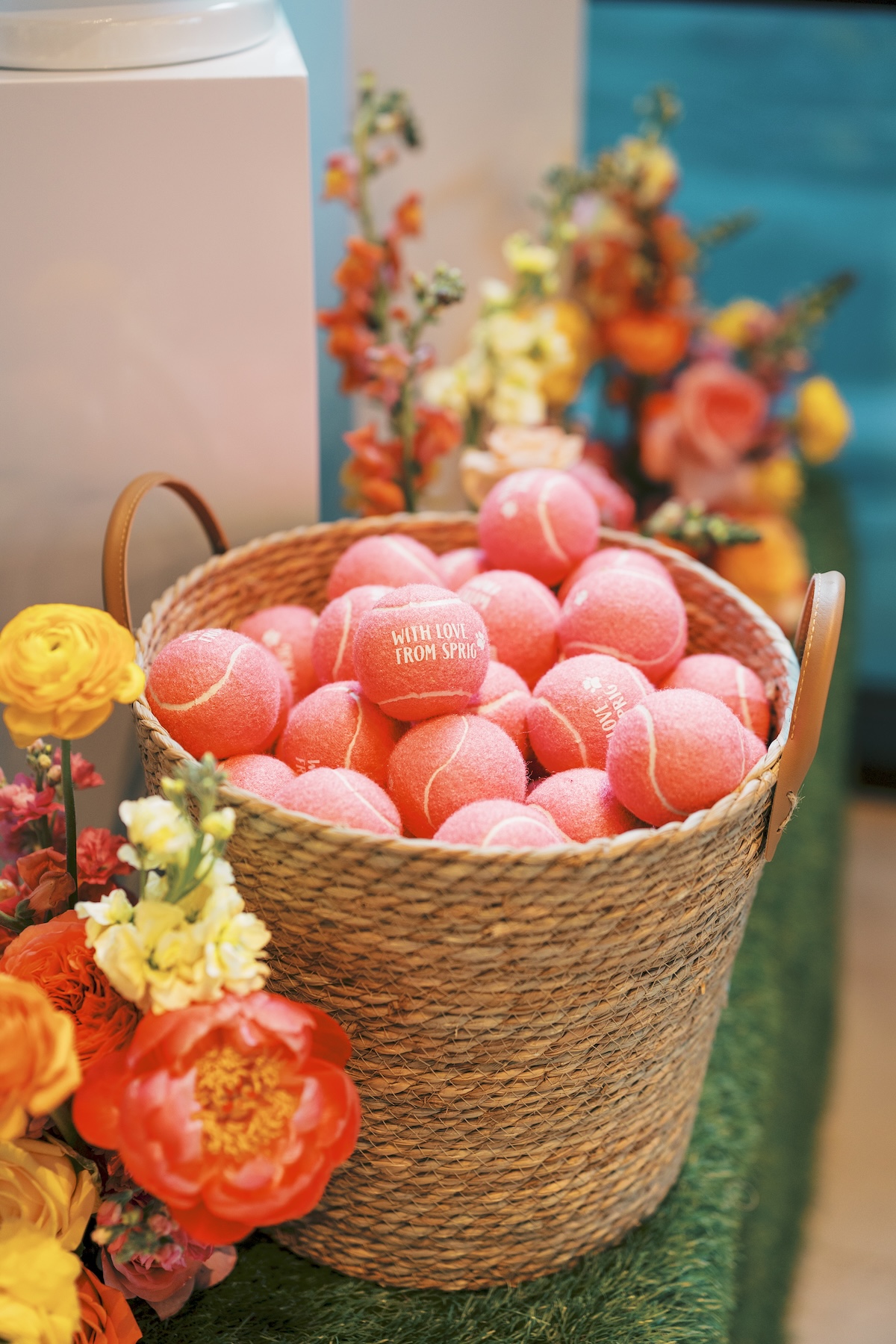 custom tennis balls for wedding favors