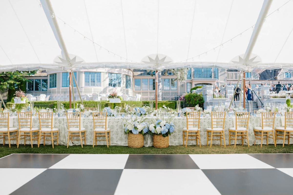long reception table design