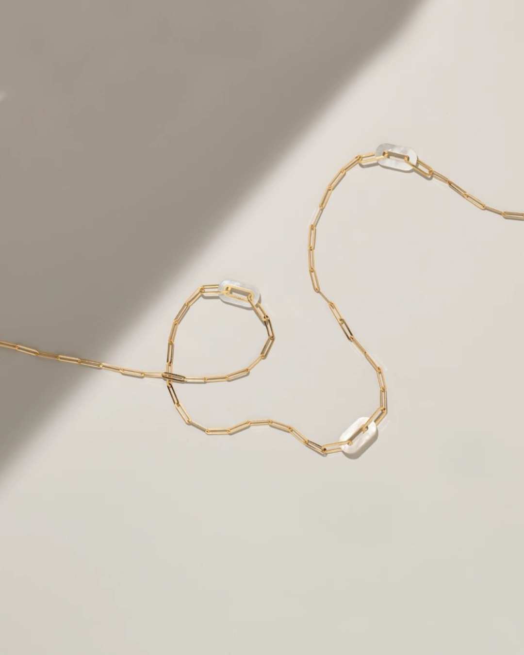 gold paperclip necklace from shane co