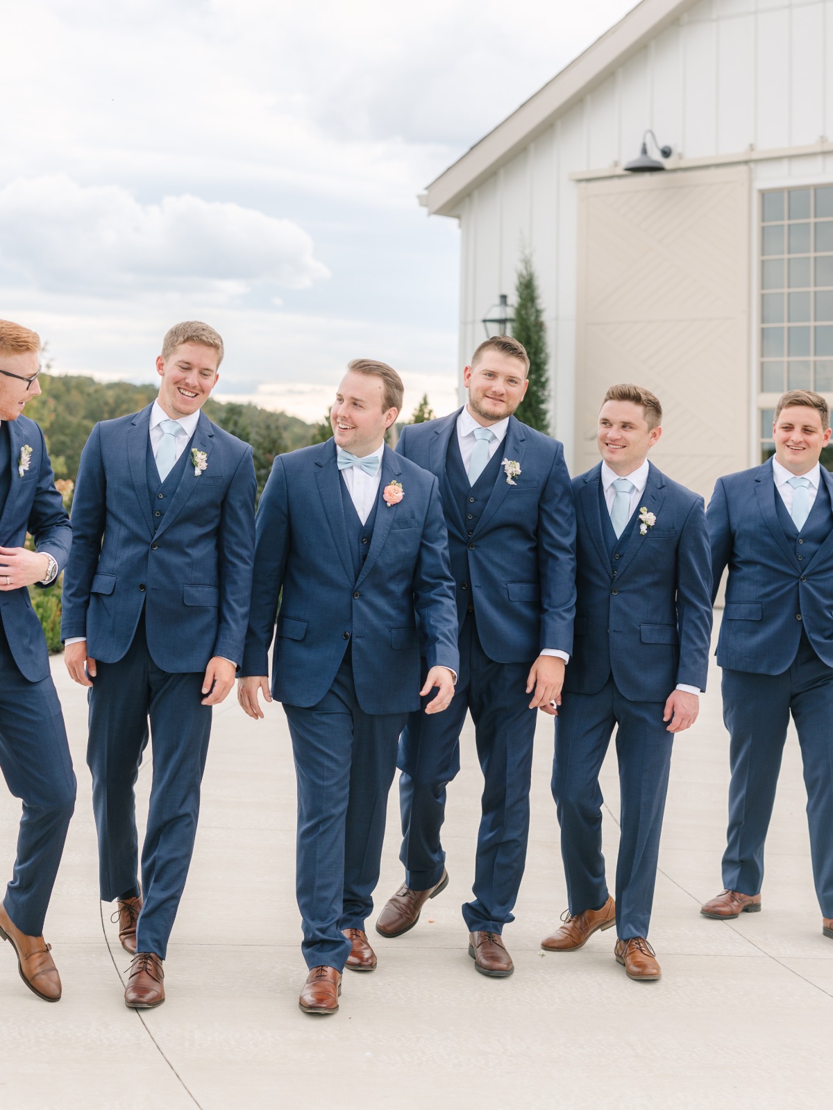 blue groomsmen suits