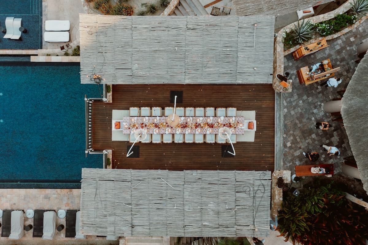 poolside reception
