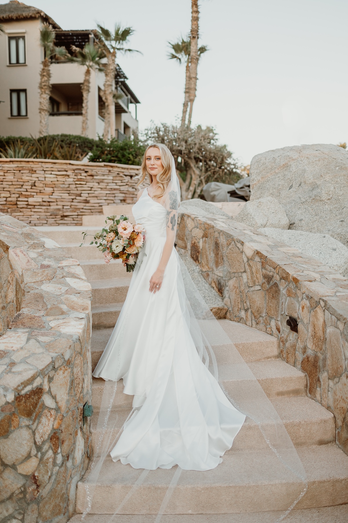 one-shoulder wedding dress