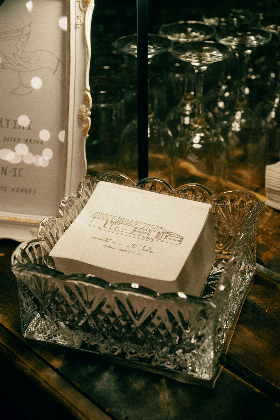 custom venue sketch napkins