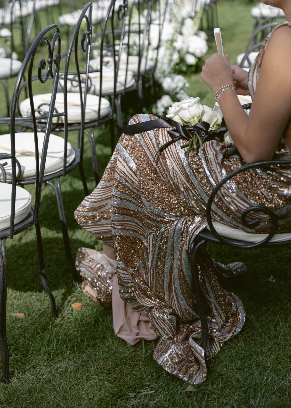 metallic wedding guest dress ideas