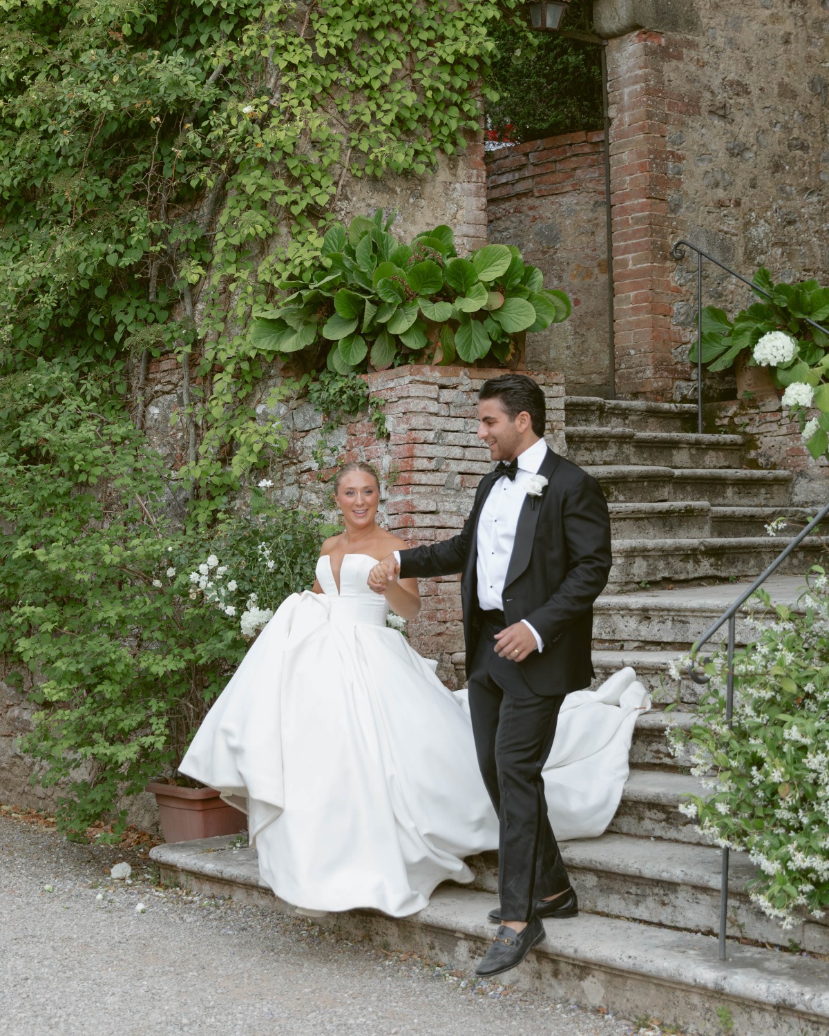 modern black tie wedding attire