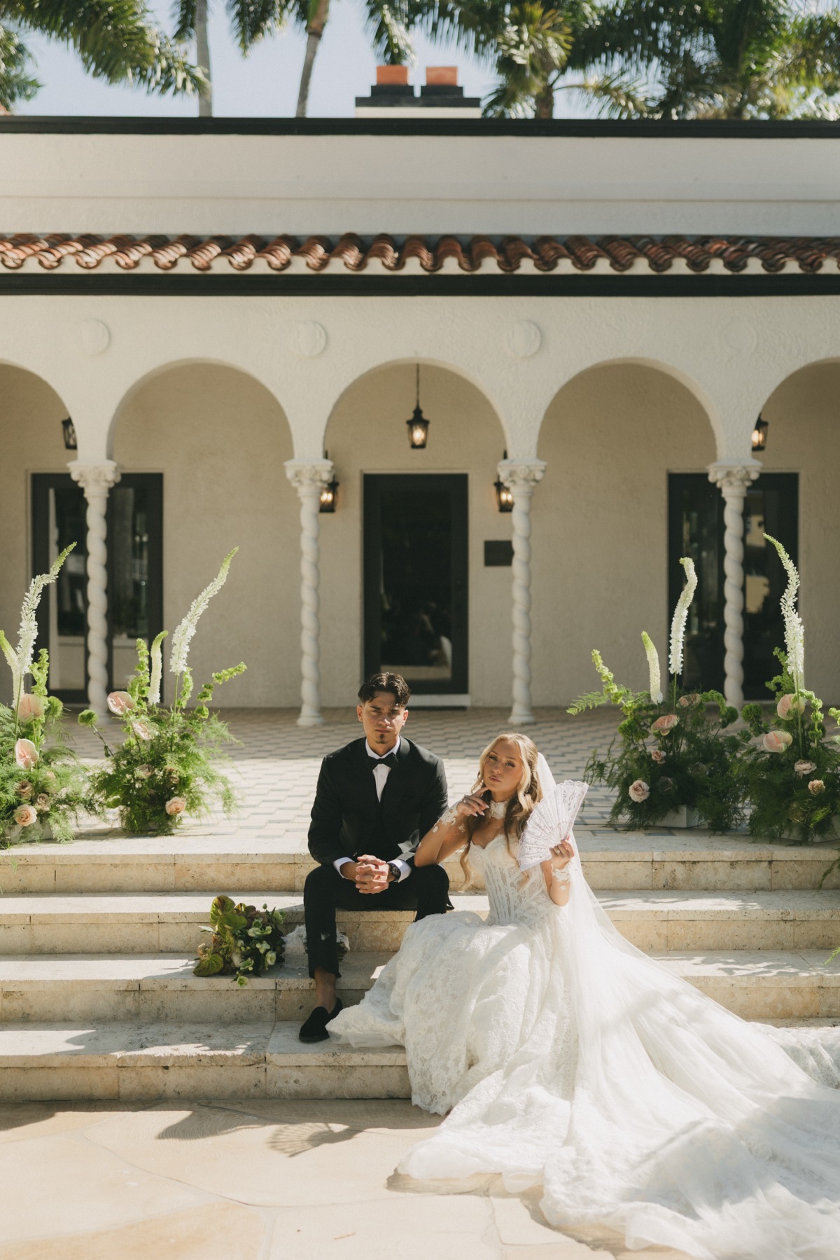 Slavic Wedding Couple at Classic Fort Meyers Florid Wedding Venue