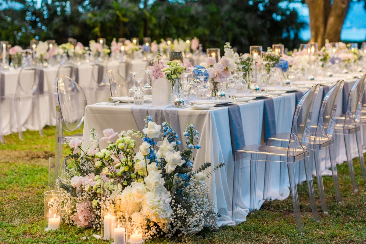 end of table floral installations
