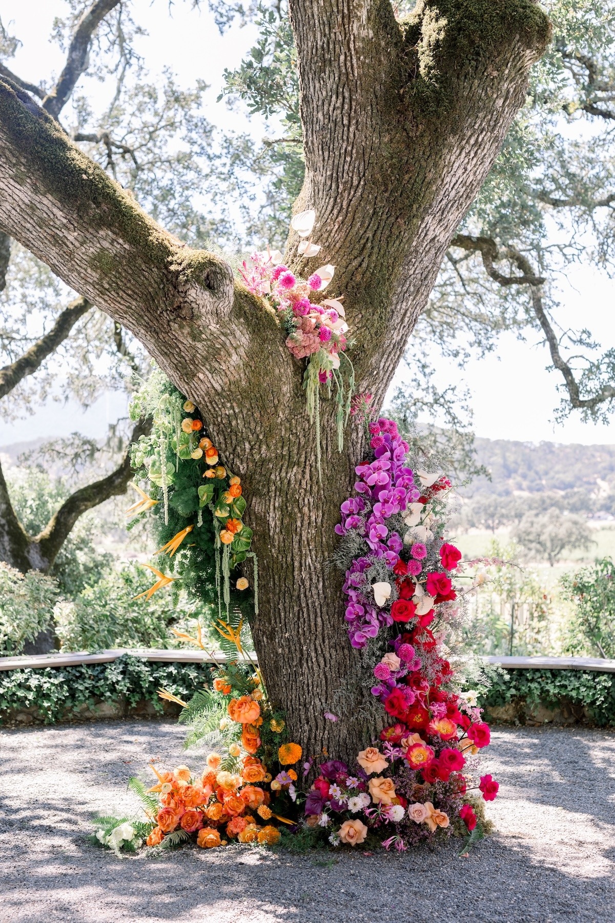 floral tree installation