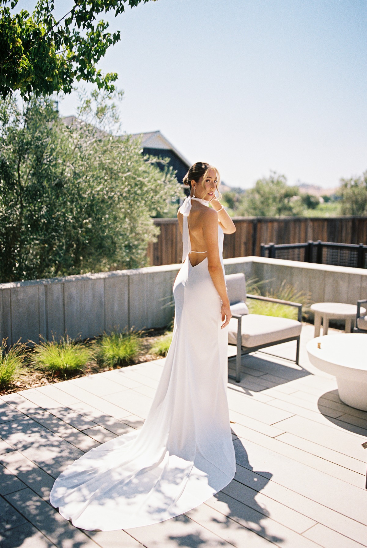 halter wedding dress