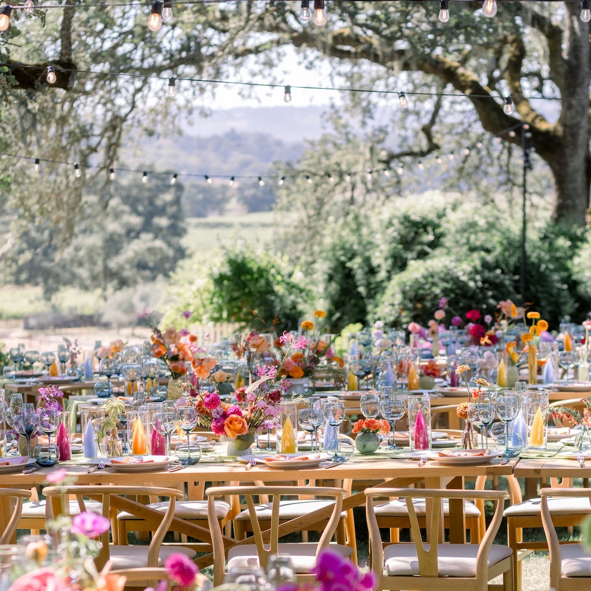 rainbow centerpieces
