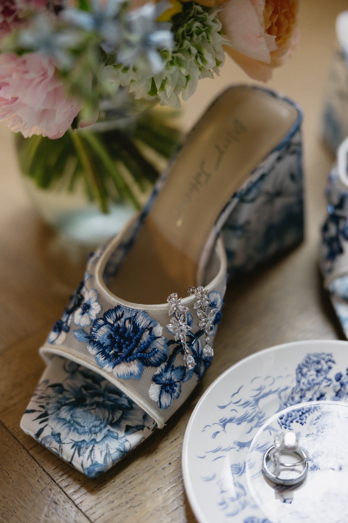 chinoiserie wedding shoes