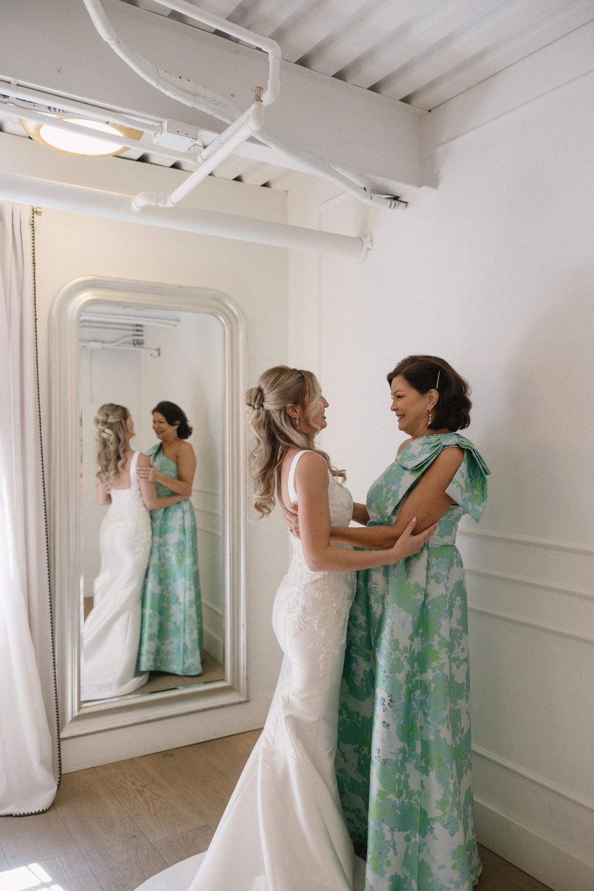 green mother of the bride dress