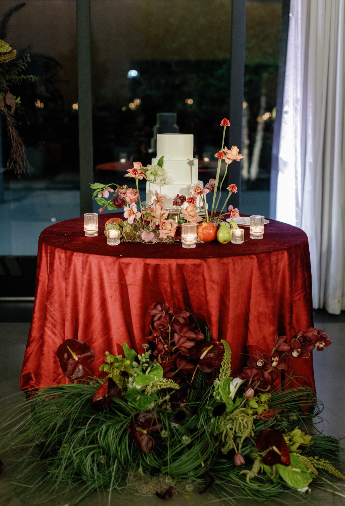 orchid cake table