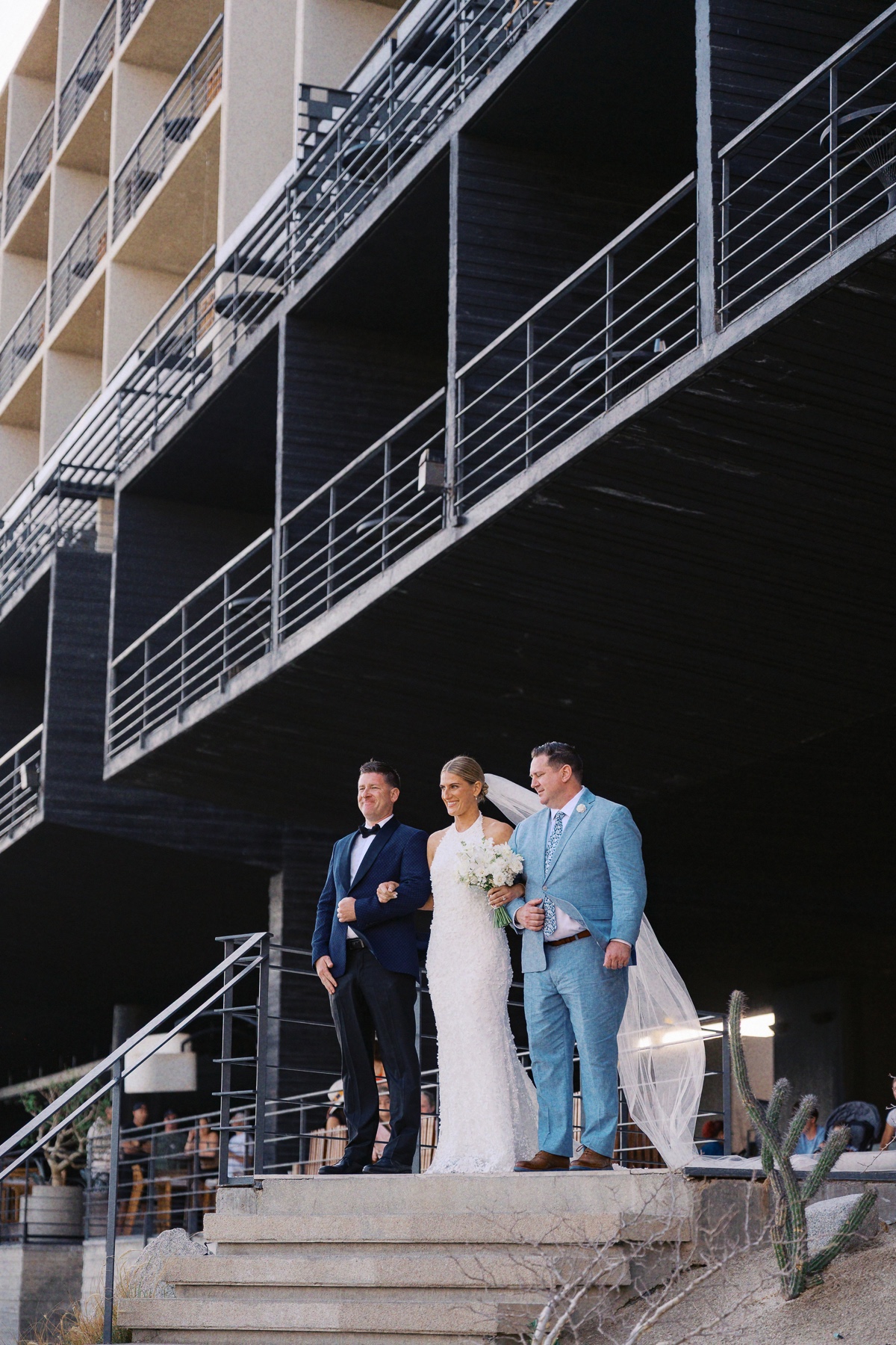 stairs leading to wedding aisle
