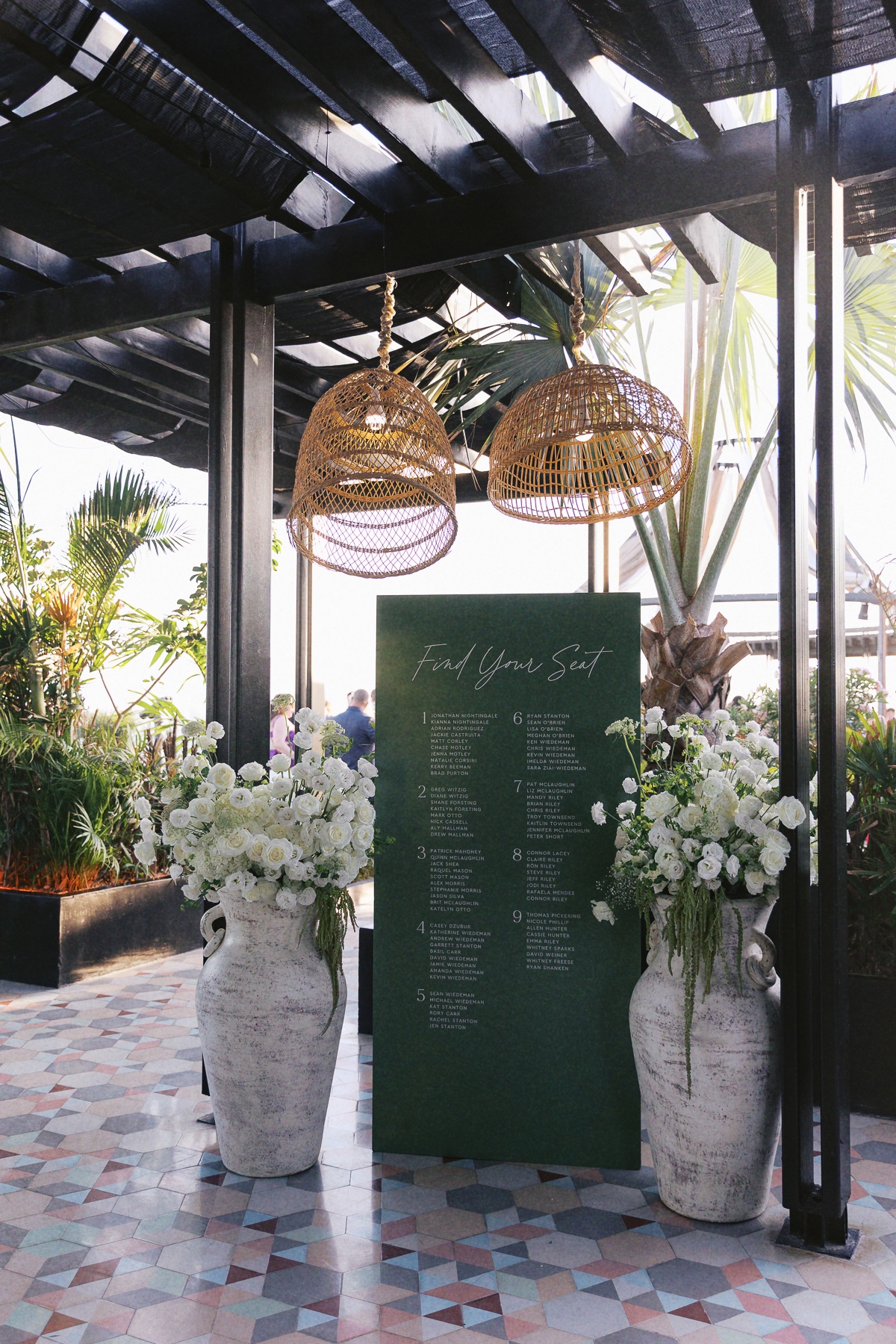 sage wedding seating chart ideas