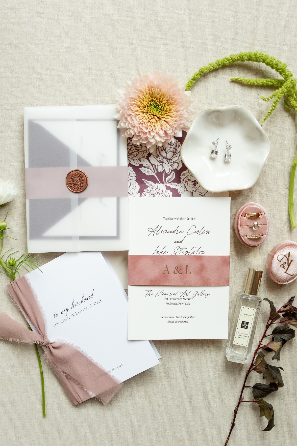 pastel fall wedding invitation ideas