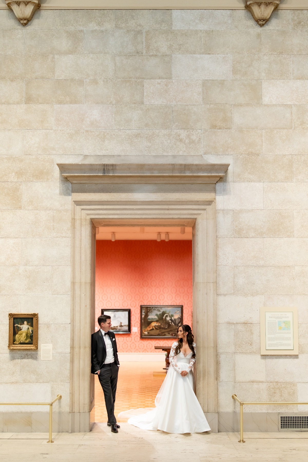 cute couples photo ideas for museum wedding