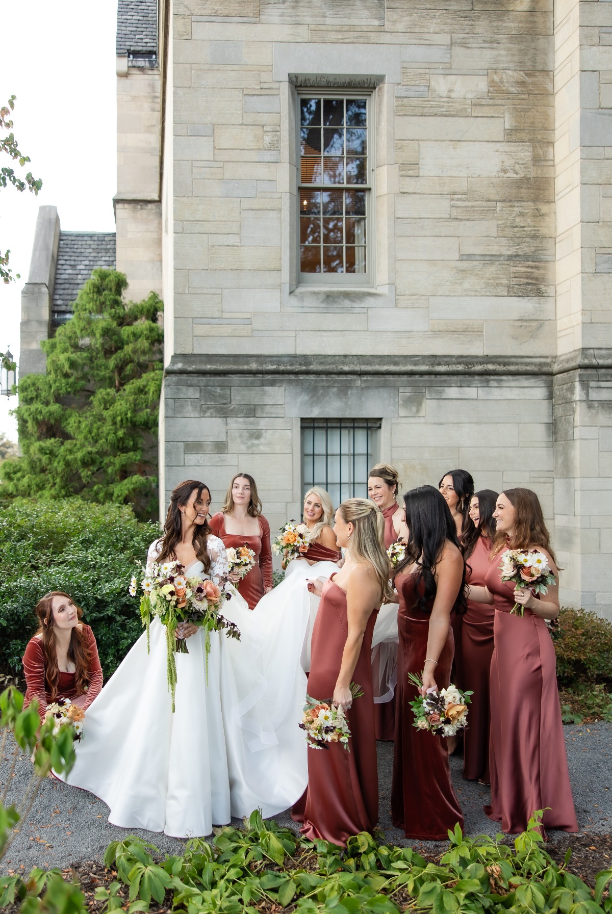 bridesmaids in rust