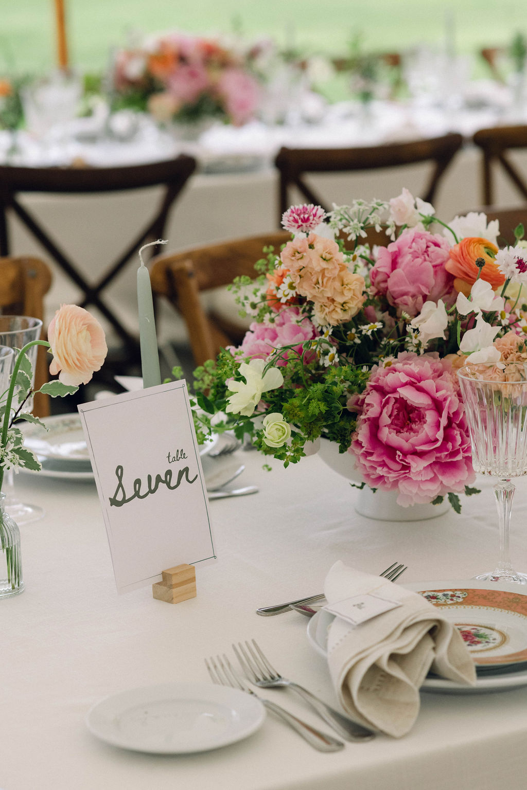 simple pastel tented reception ideas