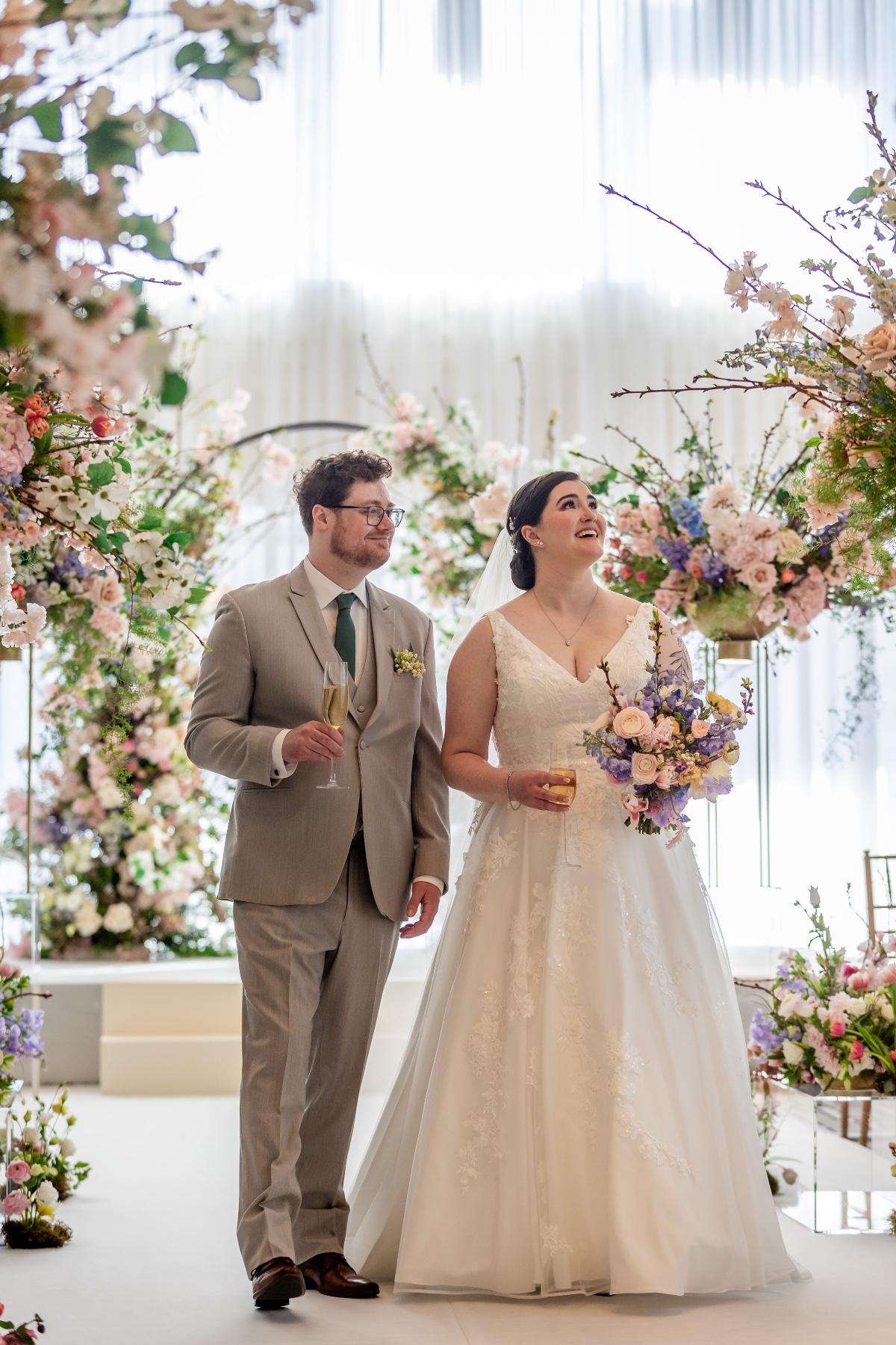 indoor spring wedding ceremony