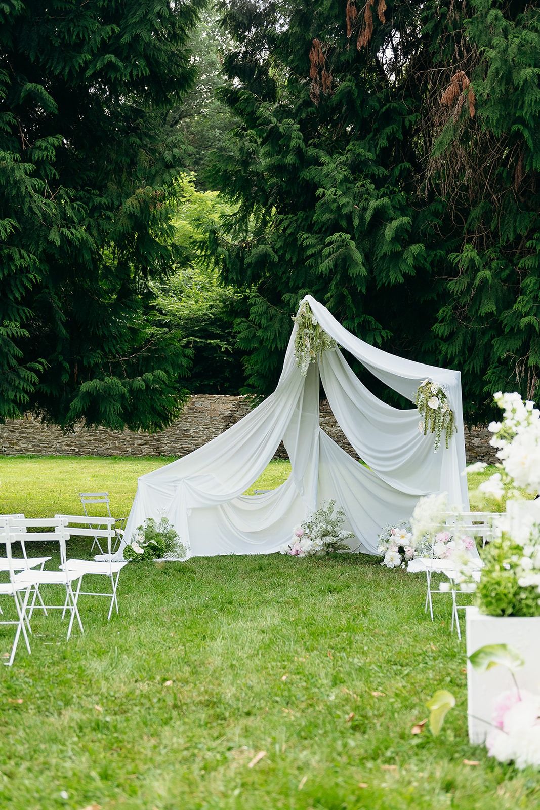 on trend wedding draping