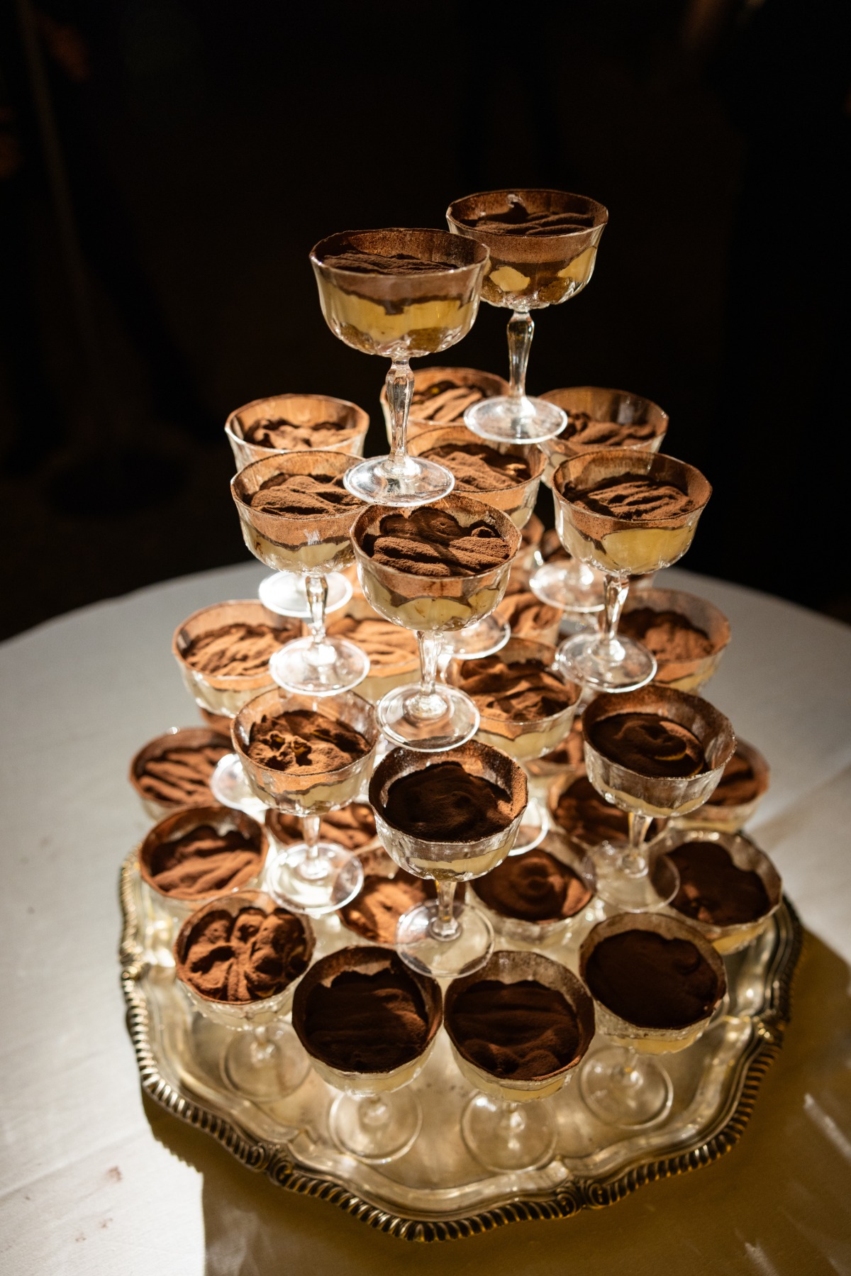 tiramisu tower for wedding