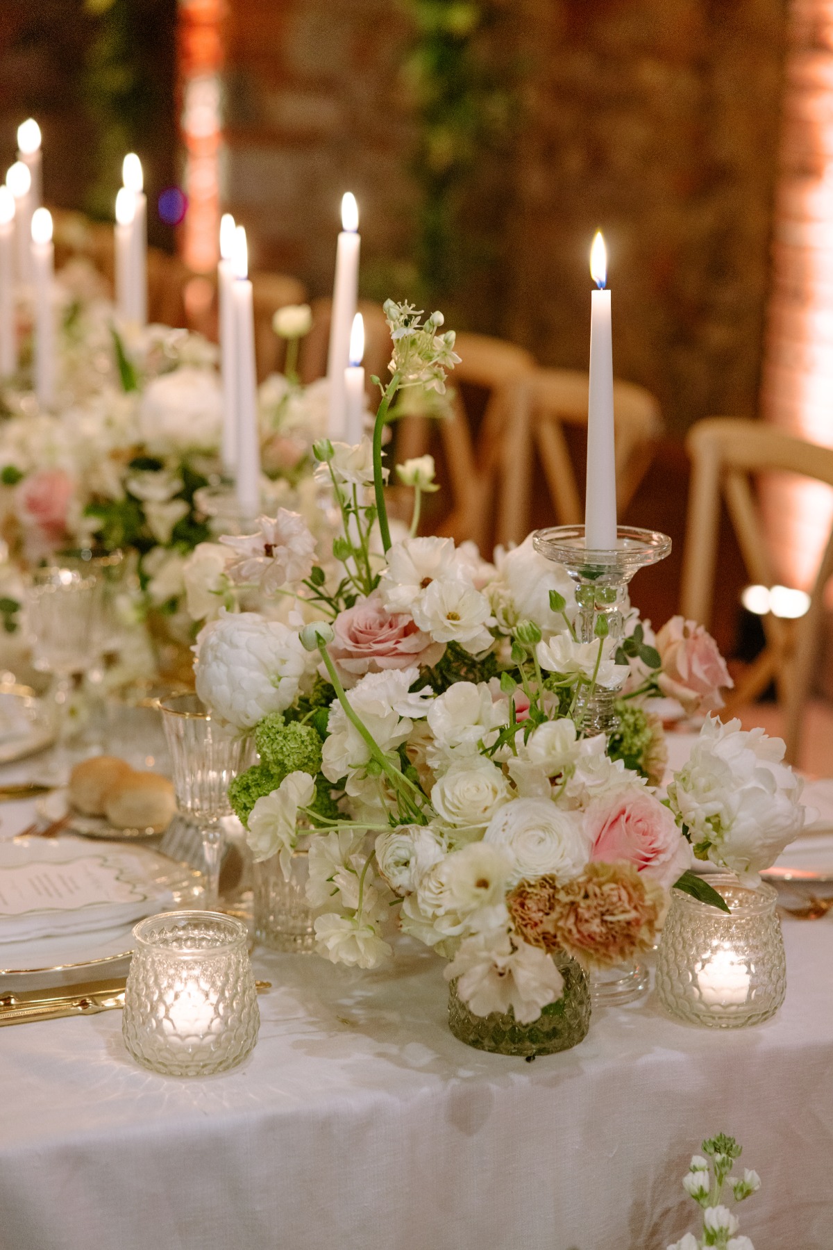 blush and ivory wedding reception ideas