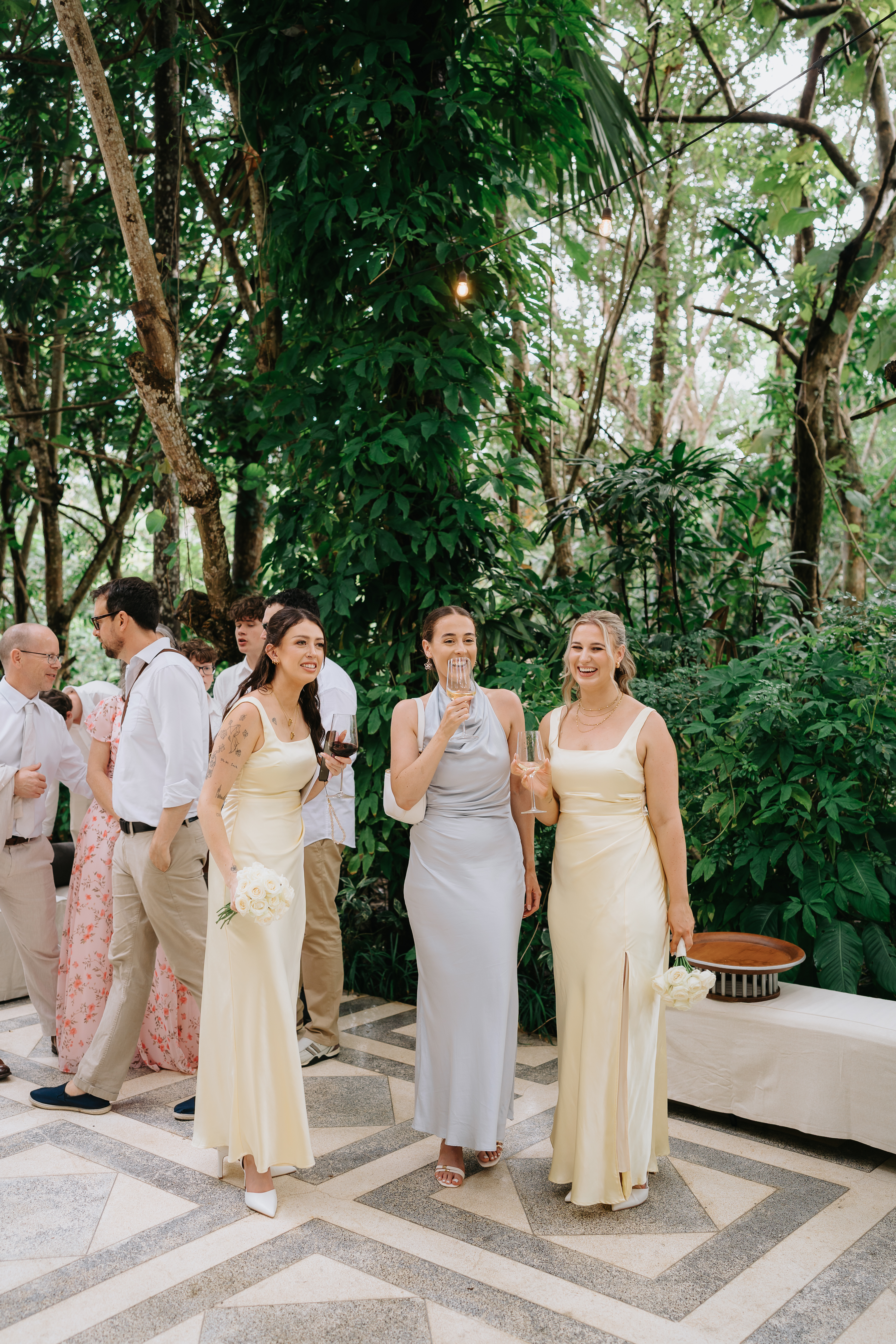 bridesmaids at bali wedding 