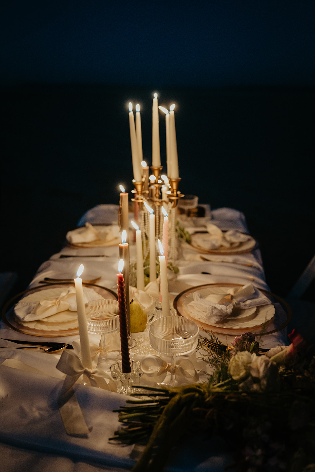 candlelit centerpiece